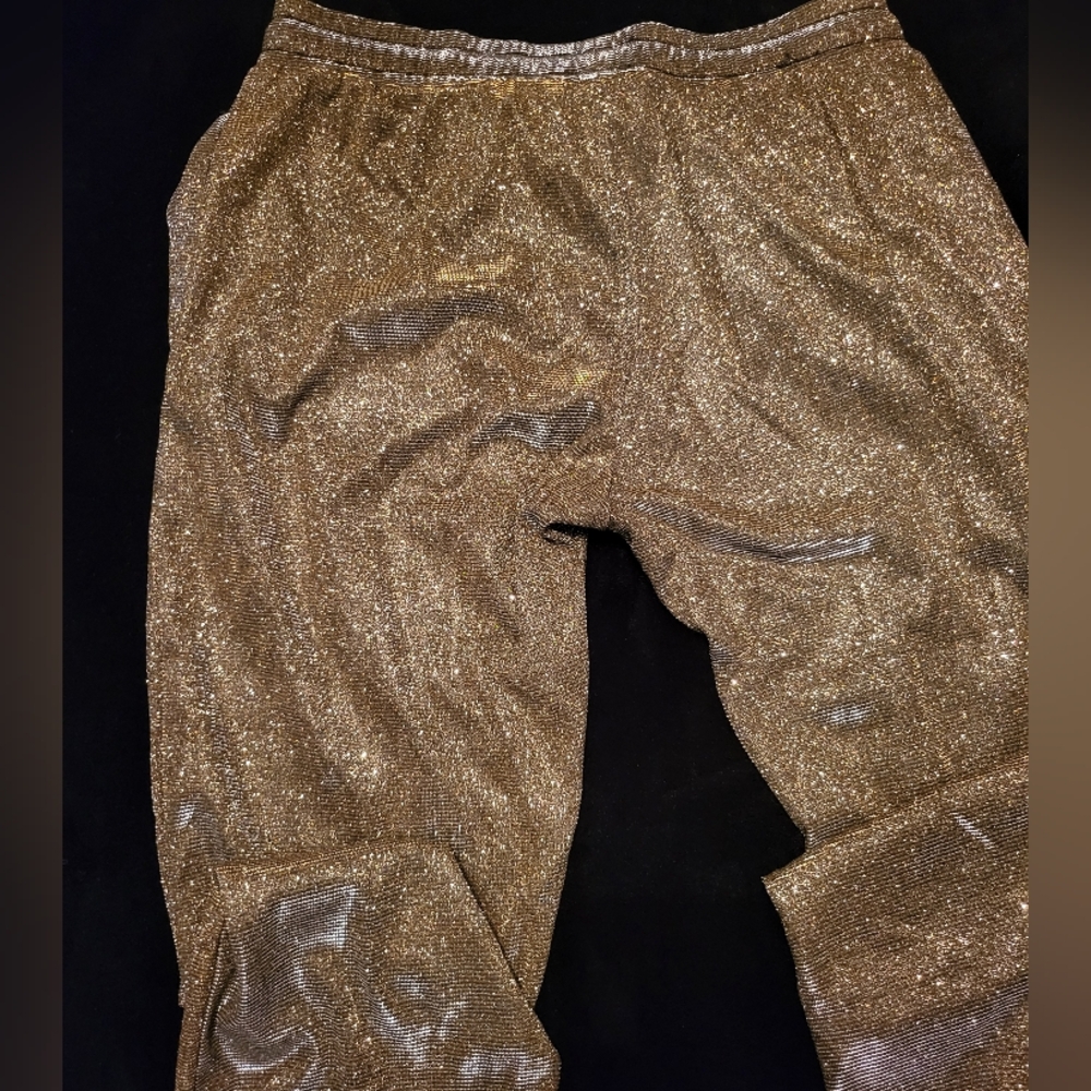 Knobs Gold Joggers, Size Small - image 4